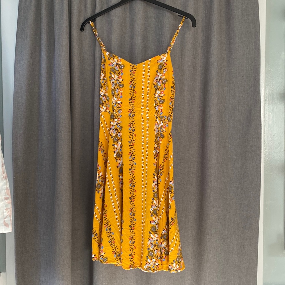 yellow old navy flower dress